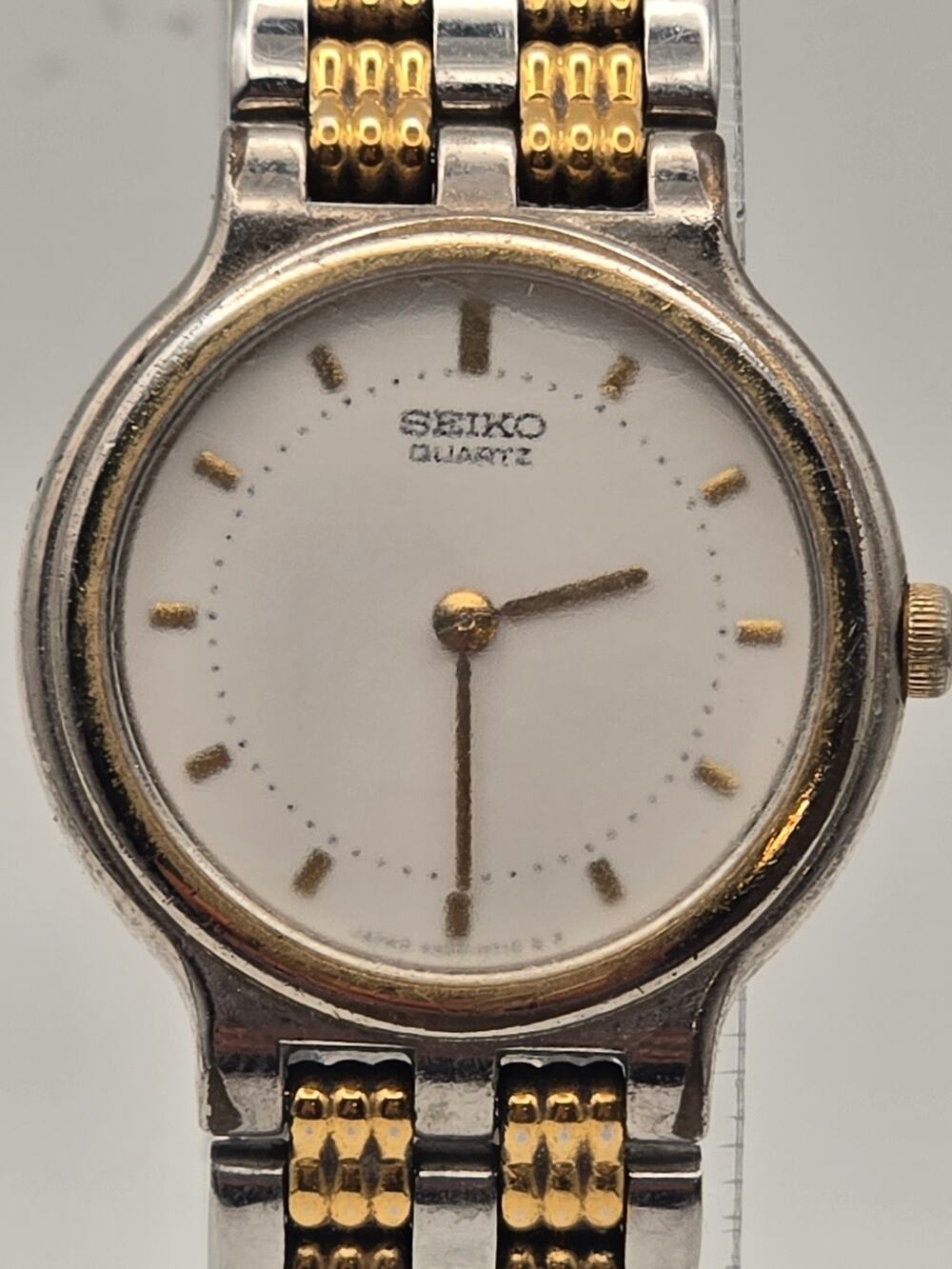 Vintage Seiko 4N00-0129 Ladies Two-Tone Quartz Watch